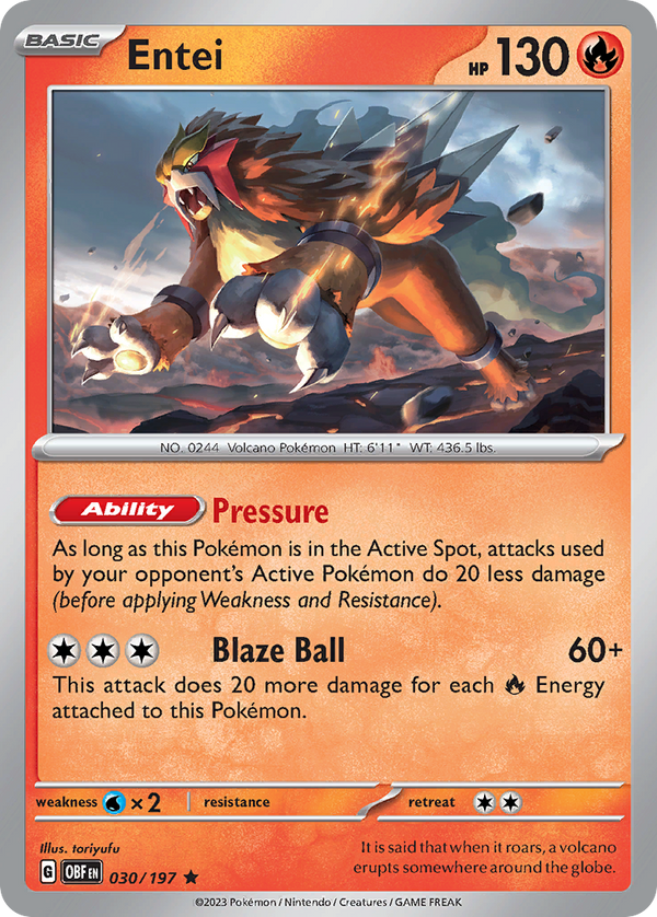 Entei - Obsidian Flames SET-30