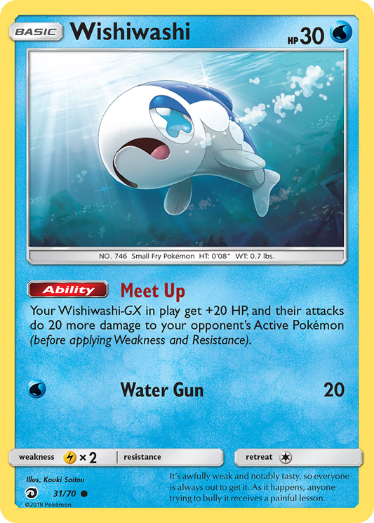 Wishiwashi (Dragon Majesty SET) (Pokémon) (Basic) (Water) (HP: 30) (Common) (PKM Dragon Majesty SET-25)