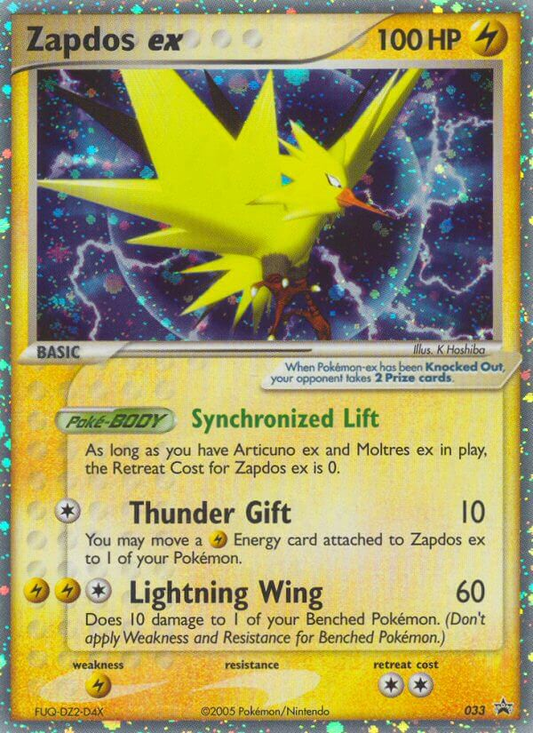 Zapdos ex (Nintendo Black Star Promos SET) (Pokémon) (Basic, EX) (Lightning) (HP: 100) (Promo) (PKM Nintendo Black Star Promos SET-27)