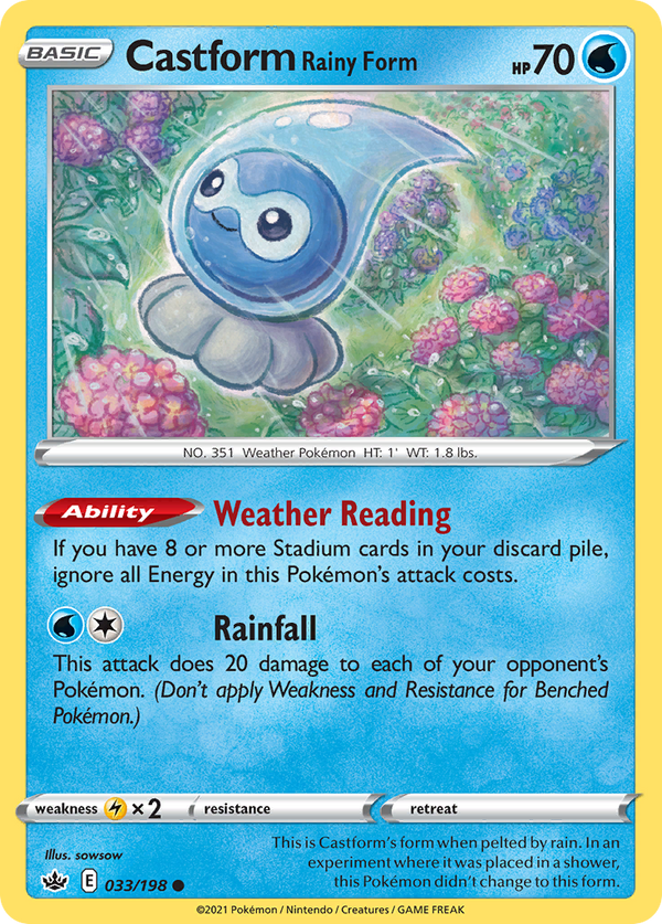 Castform Rainy Form - Chilling Reign SET-33