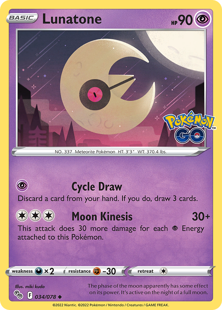 Lunatone - Pokemon GO SET-34