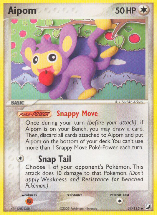 Aipom (Unseen Forces SET) (Pokémon) (Basic) (Colorless) (HP: 50) (Uncommon) (PKM Unseen Forces SET-48)