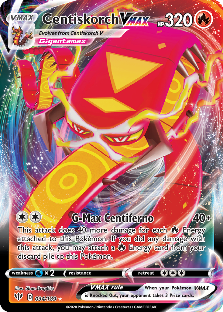 Centiskorch VMAX - Darkness Ablaze SET-34