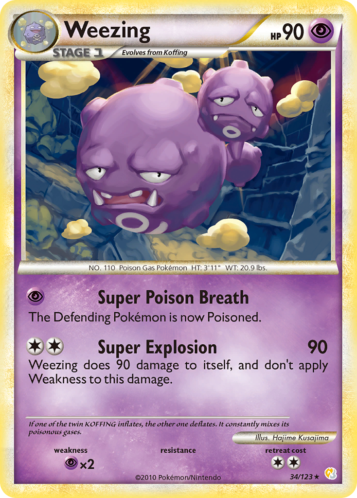 Weezing - HeartGold & SoulSilver SET-34