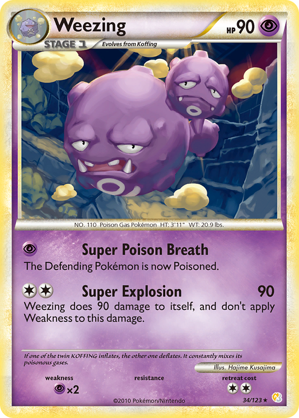 Weezing - HeartGold & SoulSilver SET-34