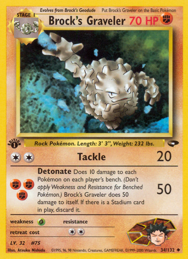 Brock's Graveler - Gym Challenge SET-34
