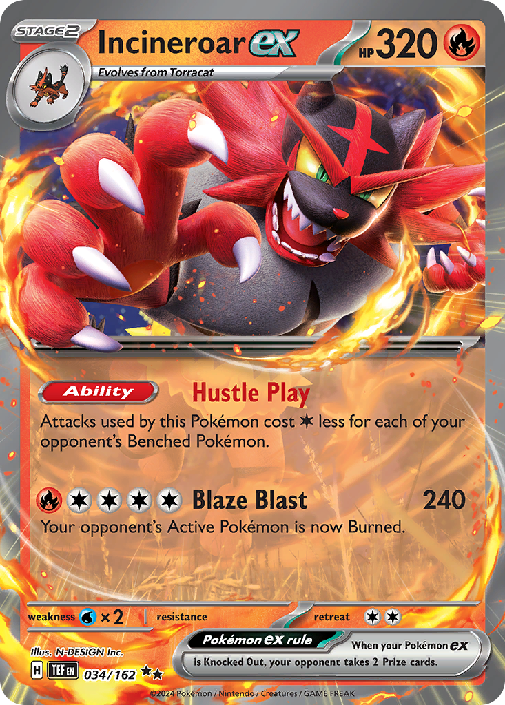 Incineroar EX - Temporal Forces SET-34