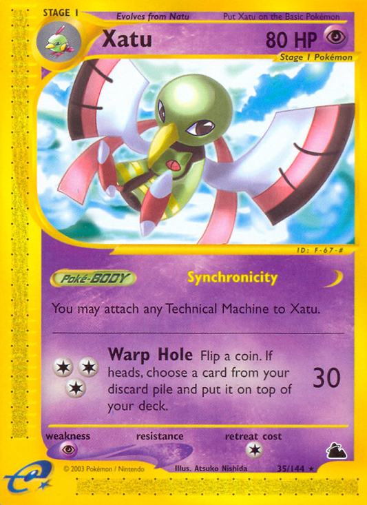 Xatu (Skyridge SET) (Pokémon) (Stage 1) (Psychic) (HP: 80) (Rare) (PKM Skyridge SET-80)