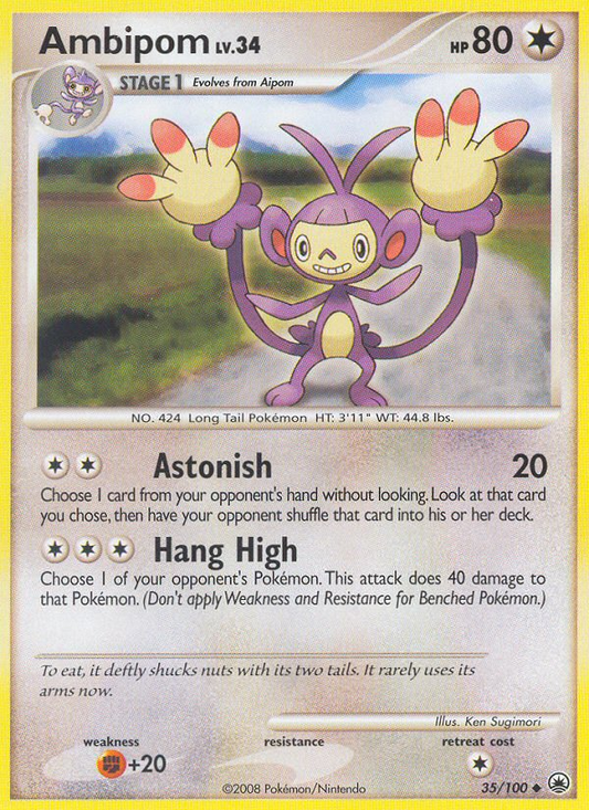 Ambipom (Majestic Dawn SET) (Pokémon) (Stage 1) (Colorless) (HP: 80) (Uncommon) (PKM Majestic Dawn SET-30)