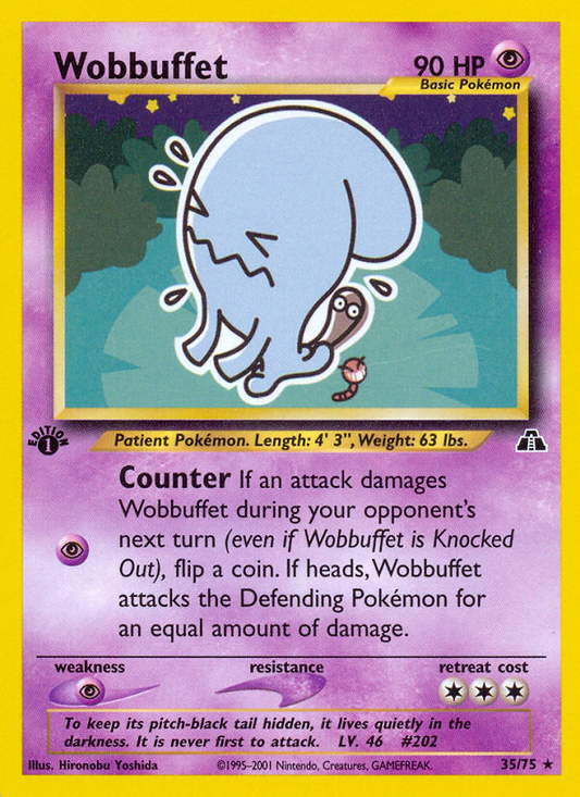 Wobbuffet (Neo Discovery SET) (Pokémon) (Basic) (Psychic) (HP: 90) (Rare) (PKM Neo Discovery SET-29)