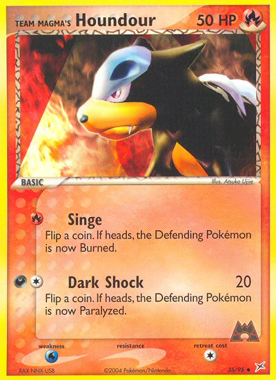 Team Magma's Houndour - Team Magma vs Team Aqua SET-35