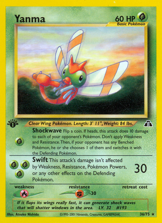 Yanma (Neo Discovery SET) (Pokémon) (Basic) (Grass) (HP: 60) (Rare) (PKM Neo Discovery SET-30)