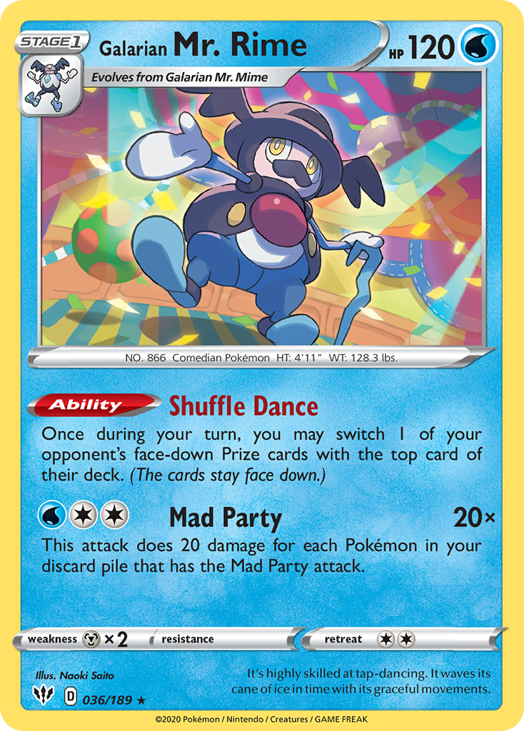 Galarian Mr. Rime - Darkness Ablaze SET-36