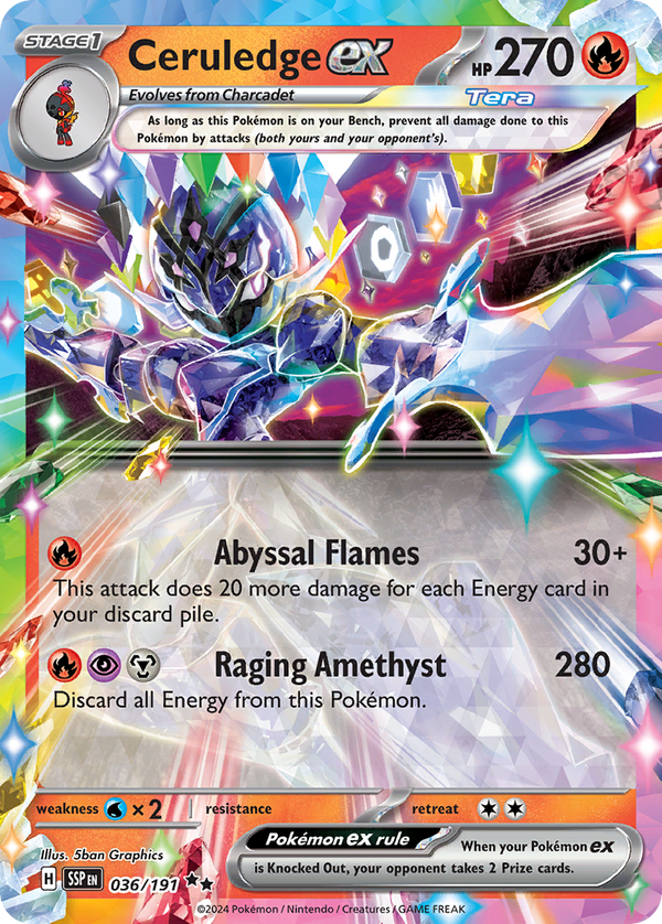 Ceruledge EX - Surging Sparks SET-36