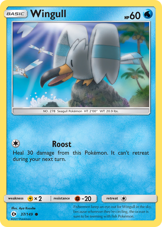 Wingull (Sun & Moon SET) (Pokémon) (Basic) (Water) (HP: 60) (Common) (PKM Sun & Moon SET-105)