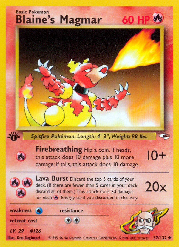 Blaine's Magmar - Gym Heroes SET-37
