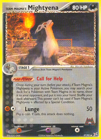 Team Magma's Mightyena - Team Magma vs Team Aqua SET-37