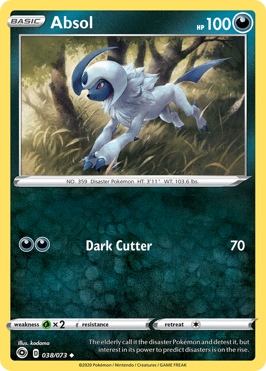Absol (Champion's Path SET) (Pokémon) (Basic) (Darkness) (HP: 100) (Uncommon) (PKM Champion's Path SET-32)