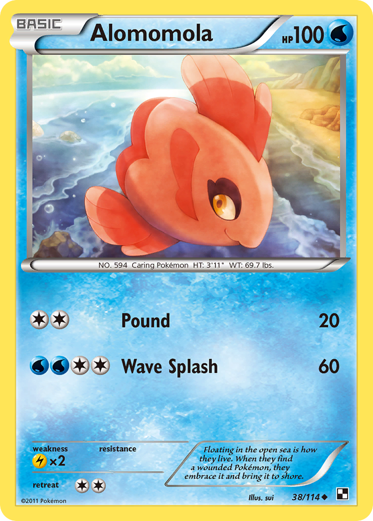 Alomomola (Black & White SET) (Pokémon) (Basic) (Water) (HP: 100) (Uncommon) (PKM Black & White SET-48)