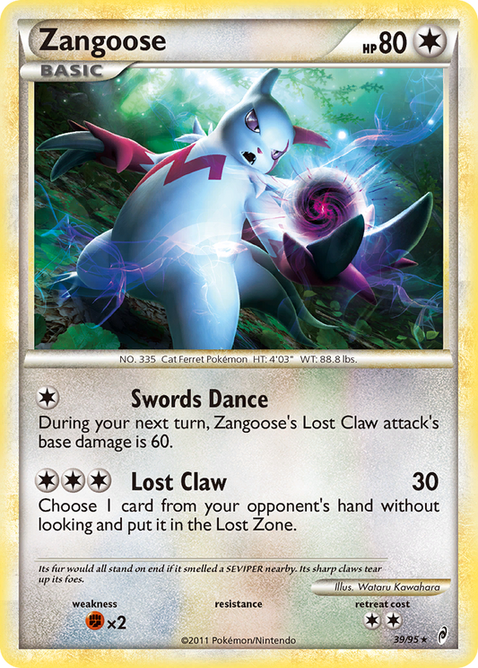 Zangoose (Call of Legends SET) (Pokémon) (Basic) (Colorless) (HP: 80) (Rare) (PKM Call of Legends SET-33)
