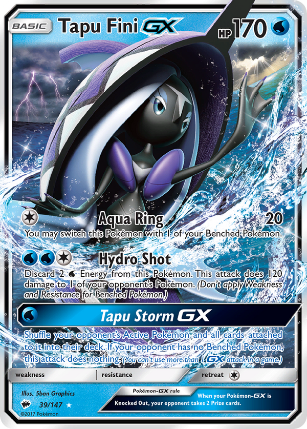 Tapu Fini-GX - Burning Shadows SET-39
