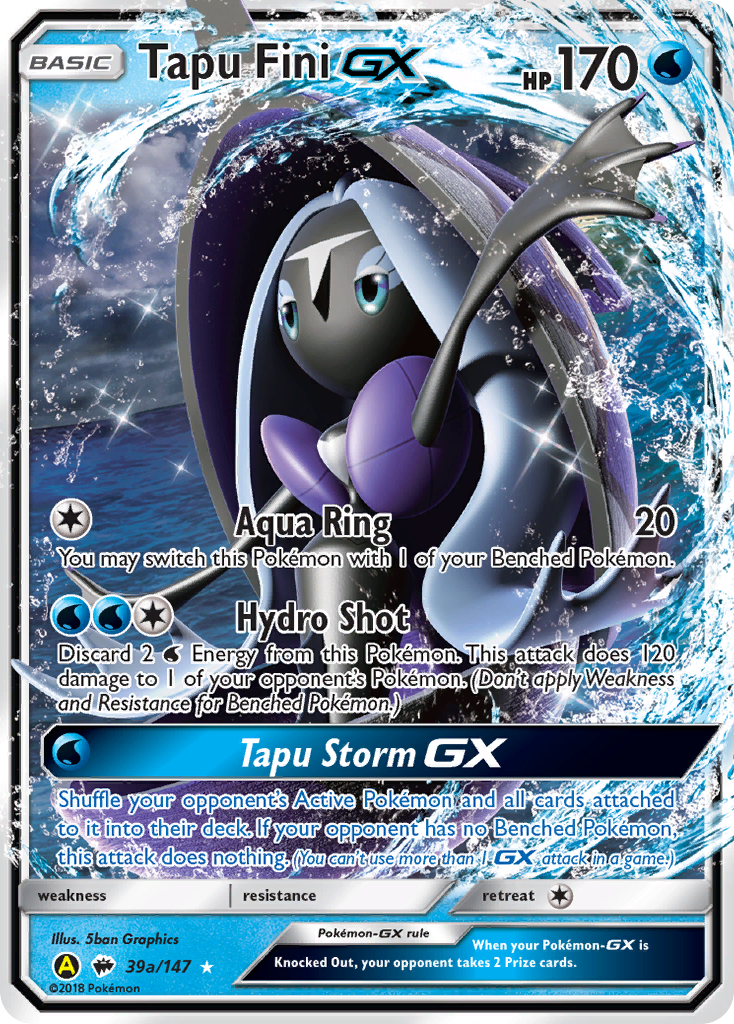 Tapu Fini-GX - Burning Shadows SET-39a