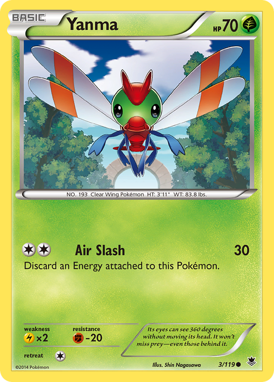 Yanma (Phantom Forces SET) (Pokémon) (Basic) (Grass) (HP: 70) (Common) (PKM Phantom Forces SET-47)