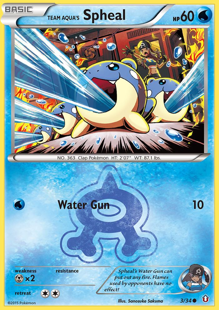 Team Aqua's Spheal - Double Crisis SET-3