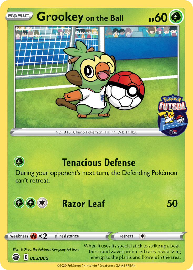 Grookey on the Ball - Pokemon Futsal Collection SET-3