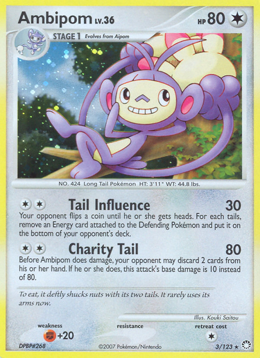 Ambipom (Mysterious Treasures SET) (Pokémon) (Stage 1) (Colorless) (HP: 80) (Rare Holo) (PKM Mysterious Treasures SET-48)