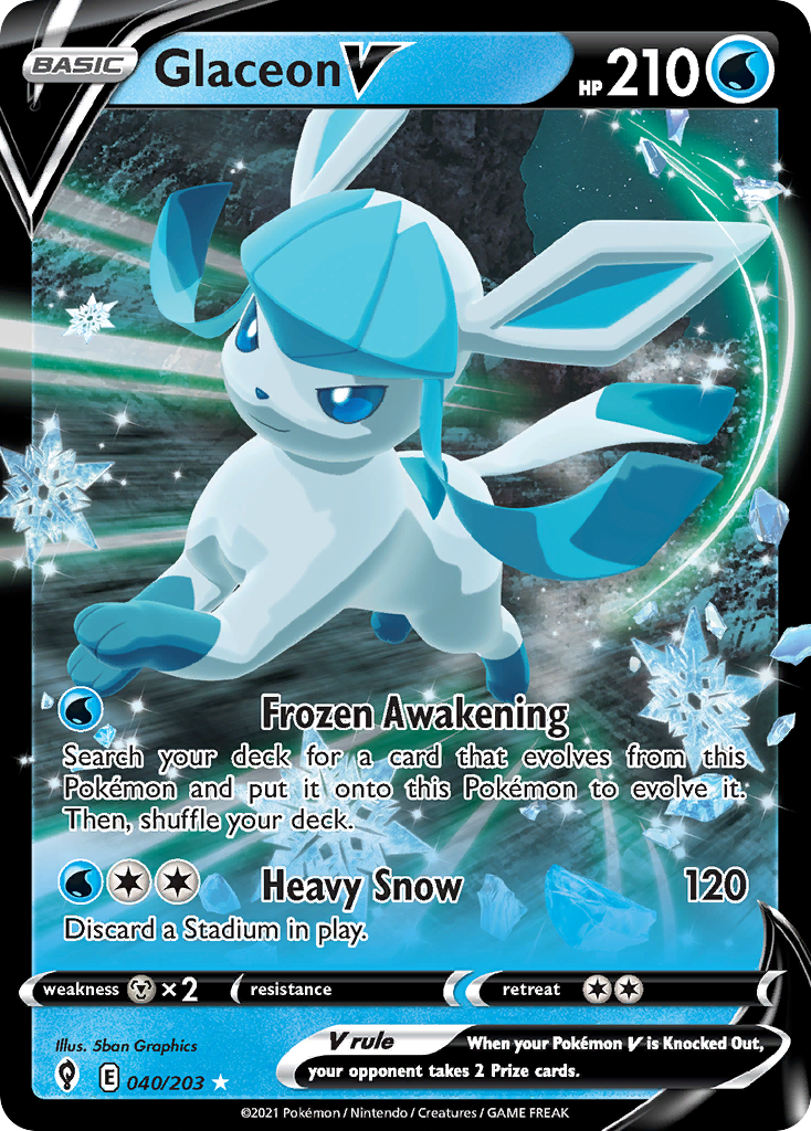 Glaceon V - Evolving Skies SET-40