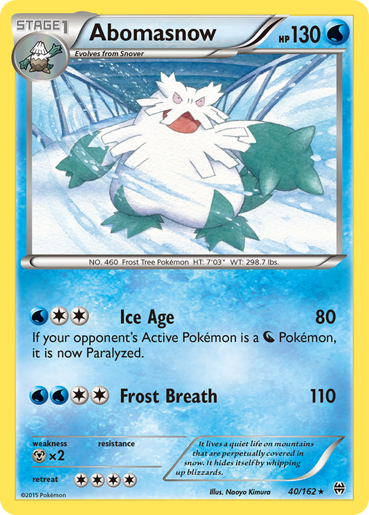 Abomasnow (BREAKthrough SET) (Pokémon) (Stage 1) (Water) (HP: 130) (Rare) (PKM BREAKthrough SET-101)