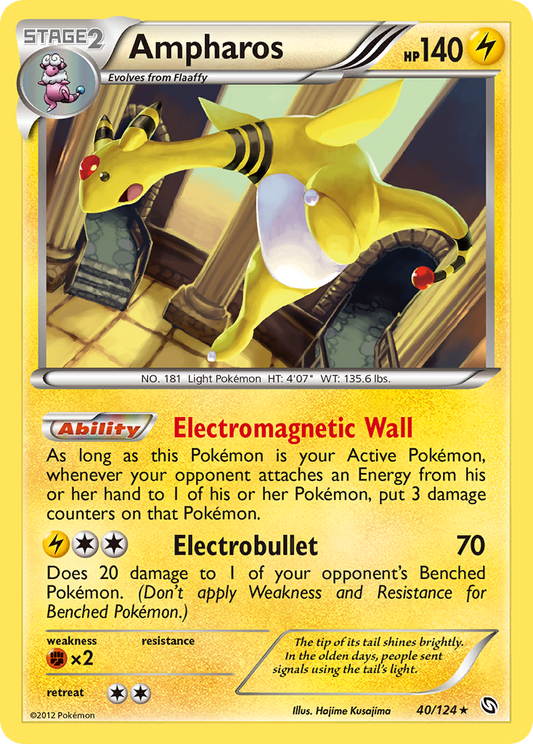 Ampharos (Dragons Exalted SET) (Pokémon) (Stage 2) (Lightning) (HP: 140) (Rare Holo) (PKM Dragons Exalted SET-64)