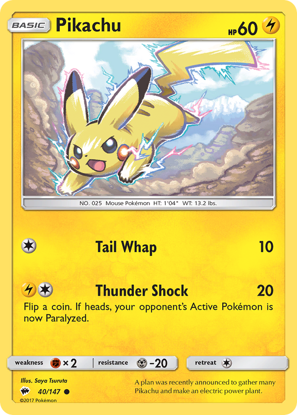 Pikachu - Burning Shadows SET-40