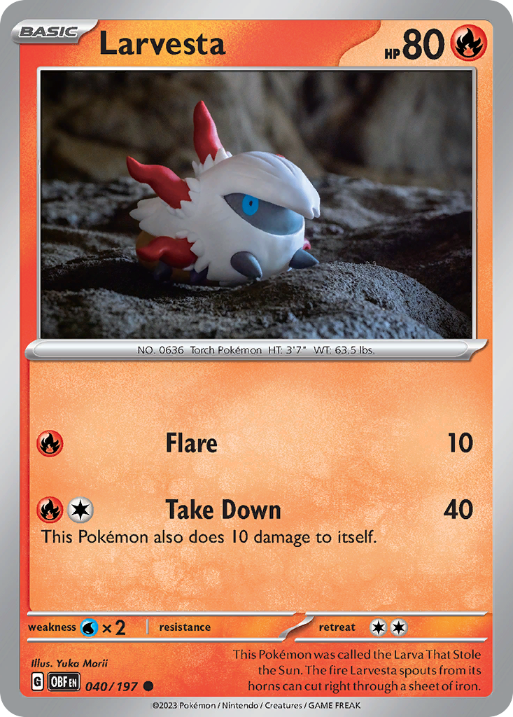 Larvesta - Obsidian Flames SET-40
