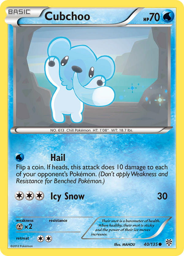 Cubchoo - Plasma Storm SET-40