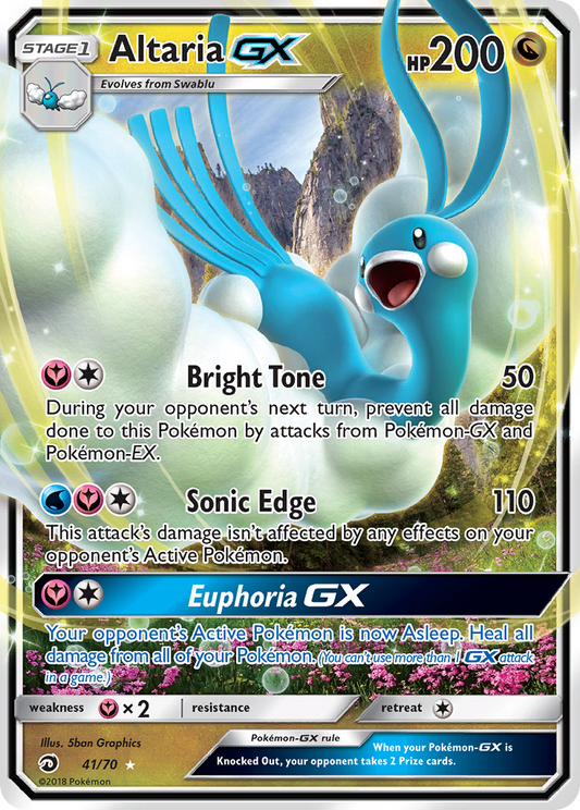 AltariaGX (Dragon Majesty SET) (Pokémon) (Stage 1, GX) (Dragon) (HP: 200) (Rare Holo GX) (PKM Dragon Majesty SET-37)