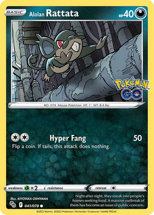 Alolan Rattata (Pokémon GO SET) (Pokémon) (Basic) (Darkness) (HP: 40) (Common) (PKM Pokémon GO SET-36)