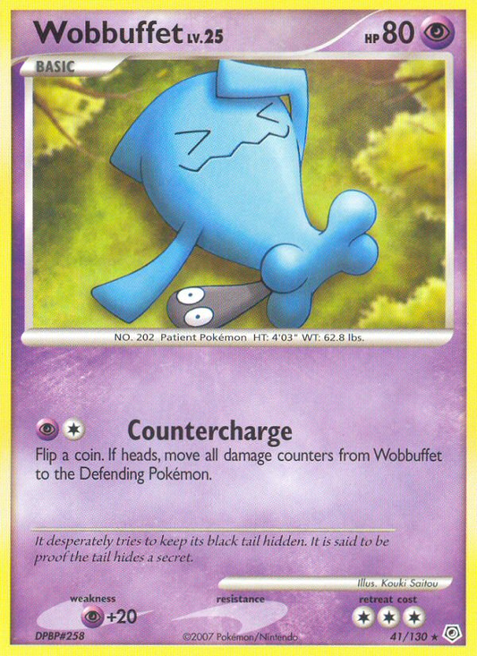 Wobbuffet (Diamond & Pearl SET) (Pokémon) (Basic) (Psychic) (HP: 80) (Rare) (PKM Diamond & Pearl SET-67)