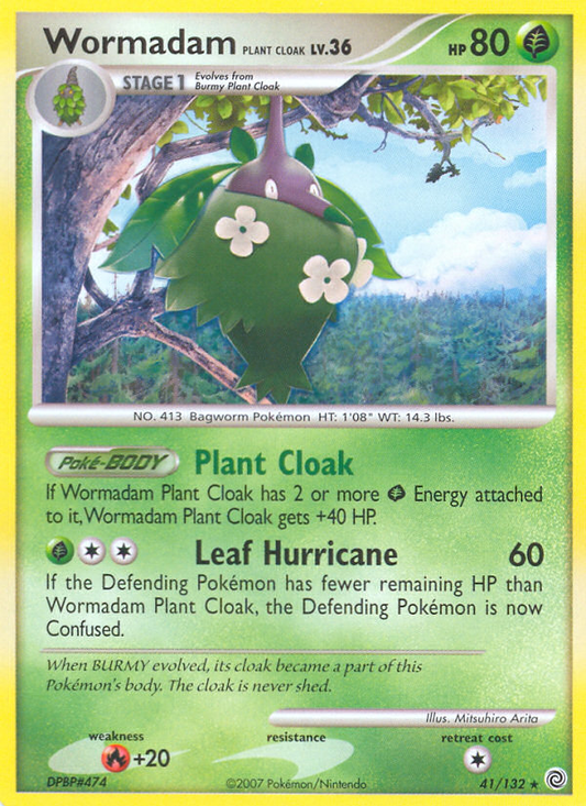 Wormadam Plant Cloak (Secret Wonders SET) (Pokémon) (Stage 1) (Grass) (HP: 80) (Rare) (PKM Secret Wonders SET-69)