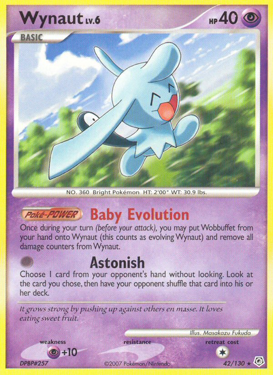 Wynaut (Diamond & Pearl SET) (Pokémon) (Basic) (Psychic) (HP: 40) (Rare) (PKM Diamond & Pearl SET-68)