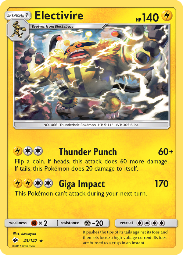 Electivire - Burning Shadows SET-43