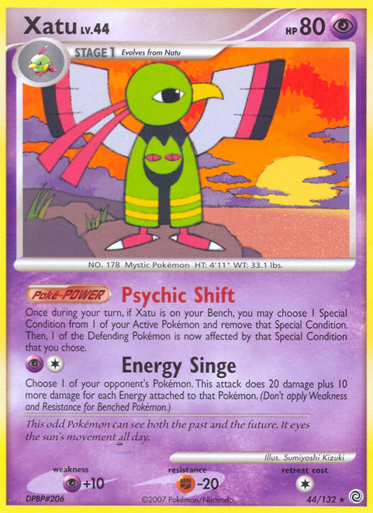 Xatu (Secret Wonders SET) (Pokémon) (Stage 1) (Psychic) (HP: 80) (Rare) (PKM Secret Wonders SET-72)