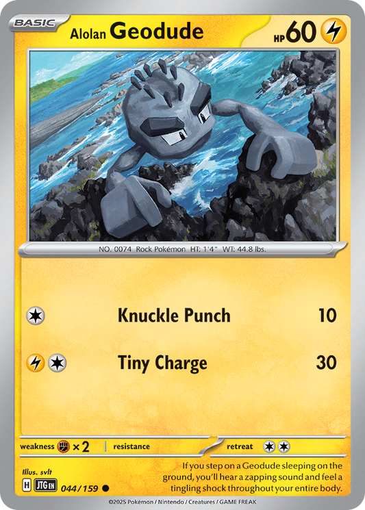 Alolan Geodude (Journey Together SET) (Pokémon) (Basic) (Lightning) (HP: 60) (Common) (PKM Journey Together SET-130)