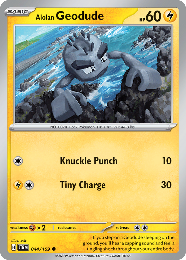 Alolan Geodude (Journey Together SET) (Pokémon) (Basic) (Lightning) (HP: 60) (Common) (PKM Journey Together SET-130)