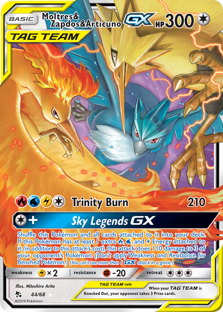 Moltres & Zapdos & Articuno-GX - Hidden Fates SET-44