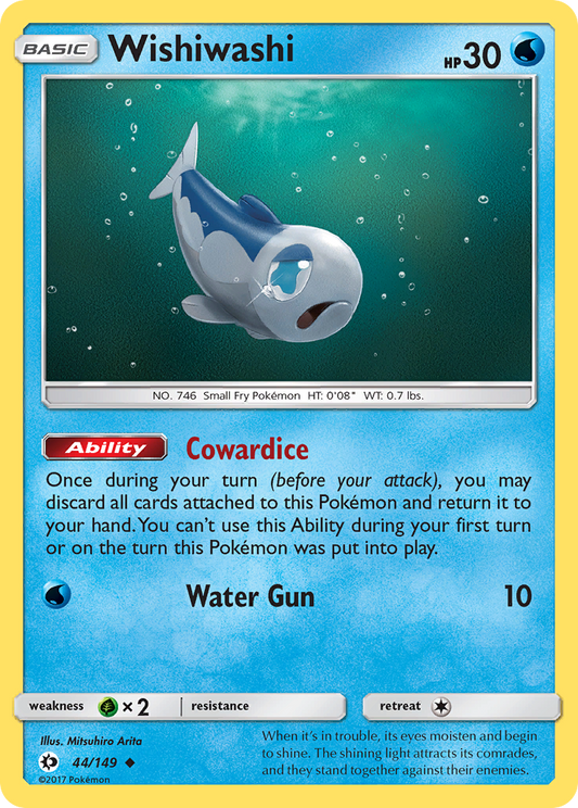 Wishiwashi (Sun & Moon SET) (Pokémon) (Basic) (Water) (HP: 30) (Uncommon) (PKM Sun & Moon SET-113)