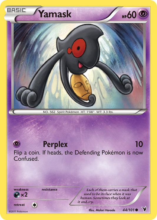 Yamask (Noble Victories SET) (Pokémon) (Basic) (Psychic) (HP: 60) (Common) (PKM Noble Victories SET-42)