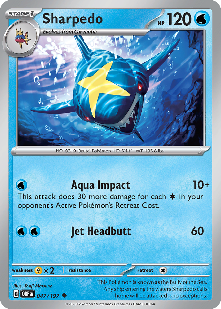 Sharpedo - Obsidian Flames SET-47