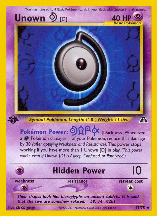 Unown [D] - Neo Discovery SET-47